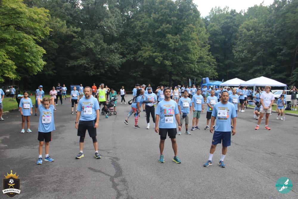 Royals Run participants gathered before the race